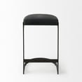 thumbnail image 2 of Black Leather C Shape Metal Counter Stool, 2 of 5