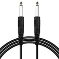 thumbnail image 1 of Cable de conexión Cable de guitarra, cable de audio negro para guitarra eléctrica, teclado de bajo, enchufes rectos TS de 1/4 a 1/4 pulgadas, 1 M / 3,3 pies, 1 of 3