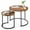 Brown, variant on Costway Nesting Coffee Table Set of 2 for Balcony Living Room Modern Round Side Tables