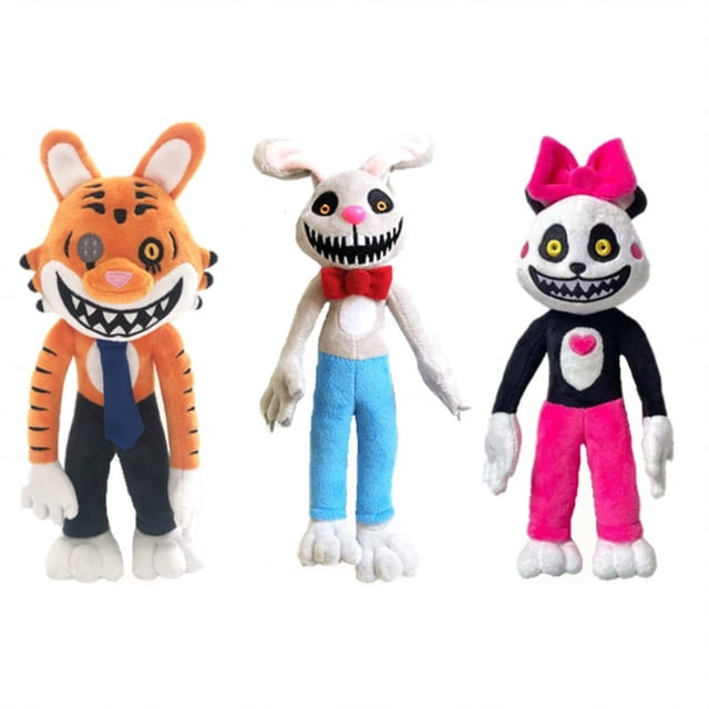 28cm Horror Game Mr. Hopp's Playhouse 2 Plush Doll Cartoon Figure Rabbit Mr Hopp Kawaii Mr hopp Miss bo Figure Toy Christmas heqiyong LED