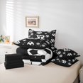 thumbnail image 6 of Erosebridal Kids Football Print Letter B 7-Piece Twin Bedding Sets,Soccer Ball Games Bedding Comforter Set For Ball Boys,Reversible Black, 6 of 7