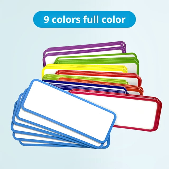 Musbetu 54 Pcs Étiquette Magnétique Effaçable à Sec Réutilisable Facile à Effacer Usage Multiple Étiquette Colorée pour Réfrigérateur Fournitures de Bureau