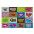 thumbnail image 2 of Country Cutting Board, Patchwork Themed Heart Shaped with Varying Backgrounds Love Art, Decorative Tempered Glass Cutting and Serving Board, Large Size, Multicolor, by Ambesonne, 2 of 5