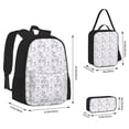 thumbnail image 2 of Disketp Elegant ice skates snowflakes Large Capacity Backpack Lunch Bag Pencil Case Combination 3 Piece Set for Student, 2 of 7