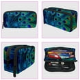 thumbnail image 3 of MUOOUM Pencil Case, Blue Peacock Feather Background Large Capacity Pencil Pouch Stationery Pen Bag, 3 of 7