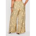 thumbnail image 4 of Women's Plus Size Abstract Leaf Print Wide Leg Pants, 4 of 4