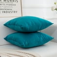 thumbnail image 6 of Decorative Throw Pillow Covers, Soft Square Cushion Case Home Decor for Living Room Couch Bed Sofa, Set of 2 Pack, Teal, 6 of 7