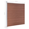 thumbnail image 4 of vidaXL Garden Fence WPC 175x186 cm Brown, 4 of 5