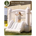 thumbnail image 3 of Bounce House Outfunny White con tobogán y piscina de bolas para niños de 3 a 6 años, 3 of 7