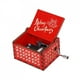 thumbnail image 4 of Caja de música navideña con forma de caja musical, pequeña de artesanía para escritorio, decoración navideña coleccionable, con manivela, ideal como Estilo H, 4 of 8