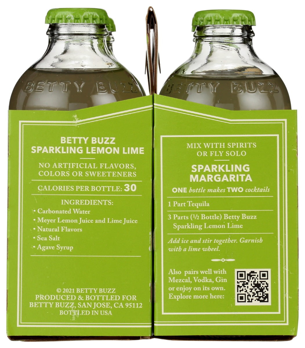 Betty Buzz Non-Alcoholic Sparkling Lemon Lime Cocktail Mixer