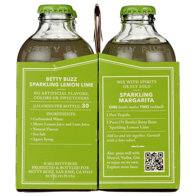 Betty Buzz Non-Alcoholic Sparkling Lemon Lime Cocktail Mixer