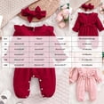 thumbnail image 3 of Newborn Infant Baby Girl Fall Jumpsuit Letter Embroidery Romper, 3 of 4