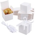 thumbnail image 6 of 74 Packs Kraft Gift Candy Box with Brown Ribbon 2x2x2 Inches Small Gift Boxes for Wedding Decorations Birthday Party Supplies, 6 of 9
