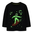 thumbnail image 3 of XBASW Toddler Kids Boys T-Shirt Print Glow-in-the-Dark Tee Clothes Long Sleeve Sweatshirt Tops for Spring Fall 2-7T, 3 of 9