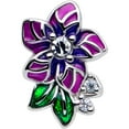 thumbnail image 3 of Body Candy 20 Gauge Nose Ring - 316L Stainless Steel L-Shape Nostril Jewelry Flower Purple Nose Stud for Women Men, 3 of 5