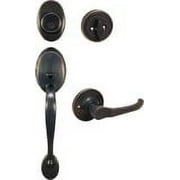Hardware House Jemison Entry Handle Set with Interior Lever and Deadbolt, Classic Bronze