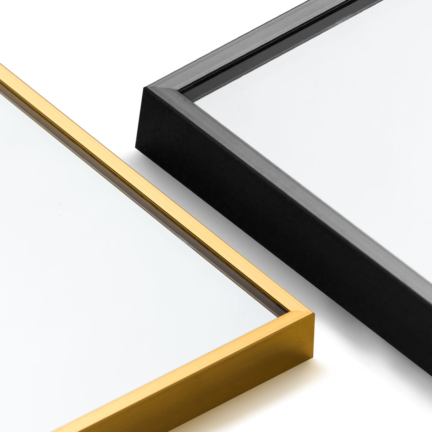 71" x 1.6" Gold Classic Floor Mirror