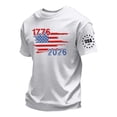 thumbnail image 3 of Kopltyrfg 250 Anniversary USA T-Shirt Men 2026 American Flag Tee Tops Short Sleeve Crewneck Independence Day 4th of July Patriotic Top White 5XL, 3 of 4