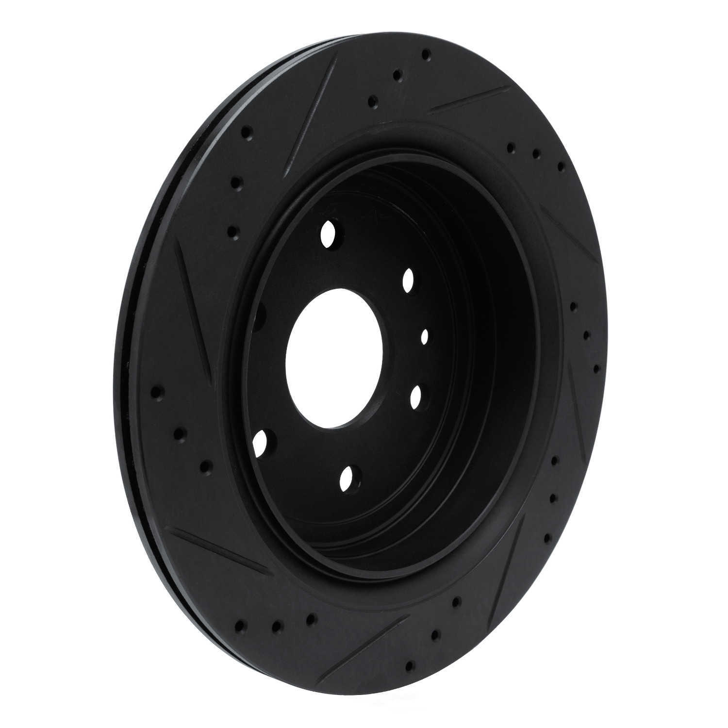 Dynamic Friction Company 633-46034R DFC Brake Rotor - Drilled And Slotted - Black