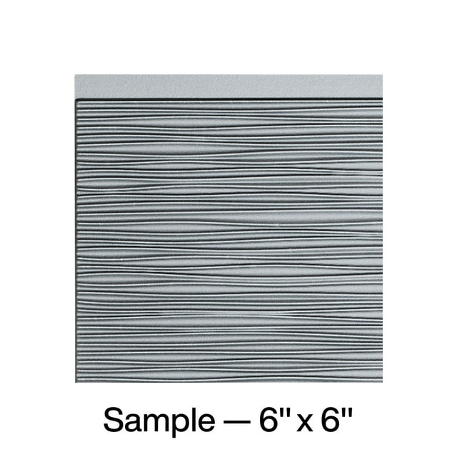 FASÄDE Ripple Decorative Vinyl Backsplash Panel in Argent Silver (6X6 Inch Sample