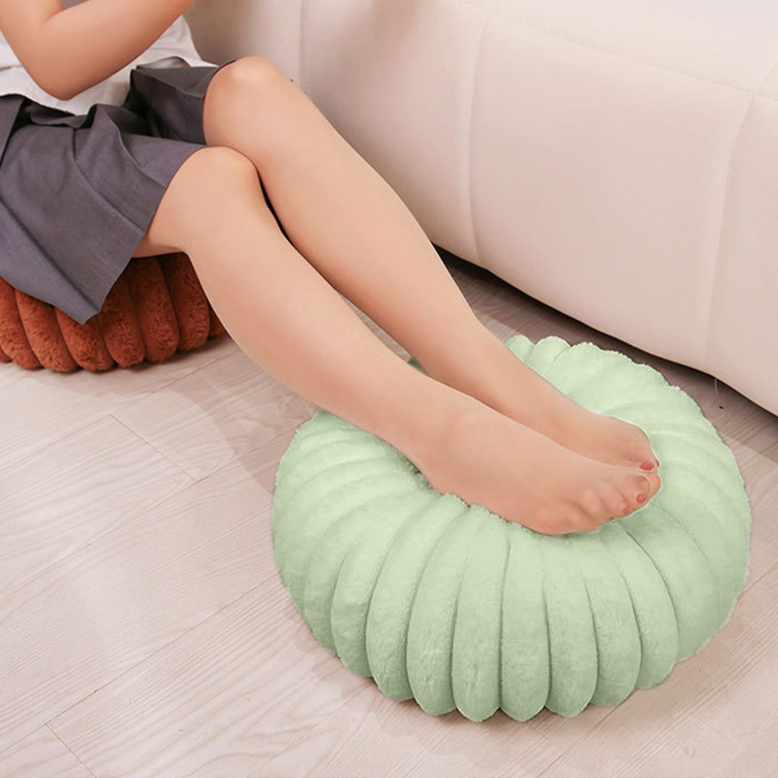 Hvmvliv 13.77x13.77x5.9in Throw Pillow for Couch Pumpkin Cushion Sofa Decorative Cushion Pumpkin Sofa Pillow Lazy Person Pillow Living Room Pillow Tatami Green