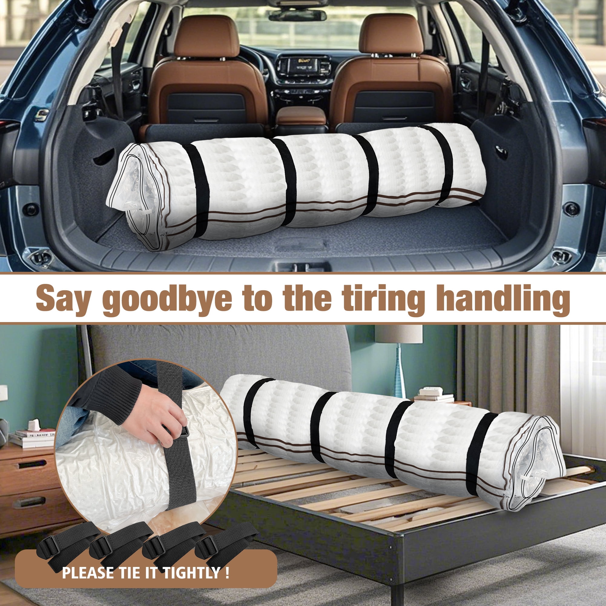 King / Super King Mattress Vacuum Bag for Moving, Vacuum Seal Bag for Memory Foam or Latex Mattress, Mattress Compression, Storage for Returns, and Moving