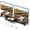 LED-Walnut, variant on 39.4 Inch Dual Monitor Stand with Storage Shelf, 2-Tier Wooden Desk Organizer Riser for Computer, Laptop, Printer and Phone/Tablet