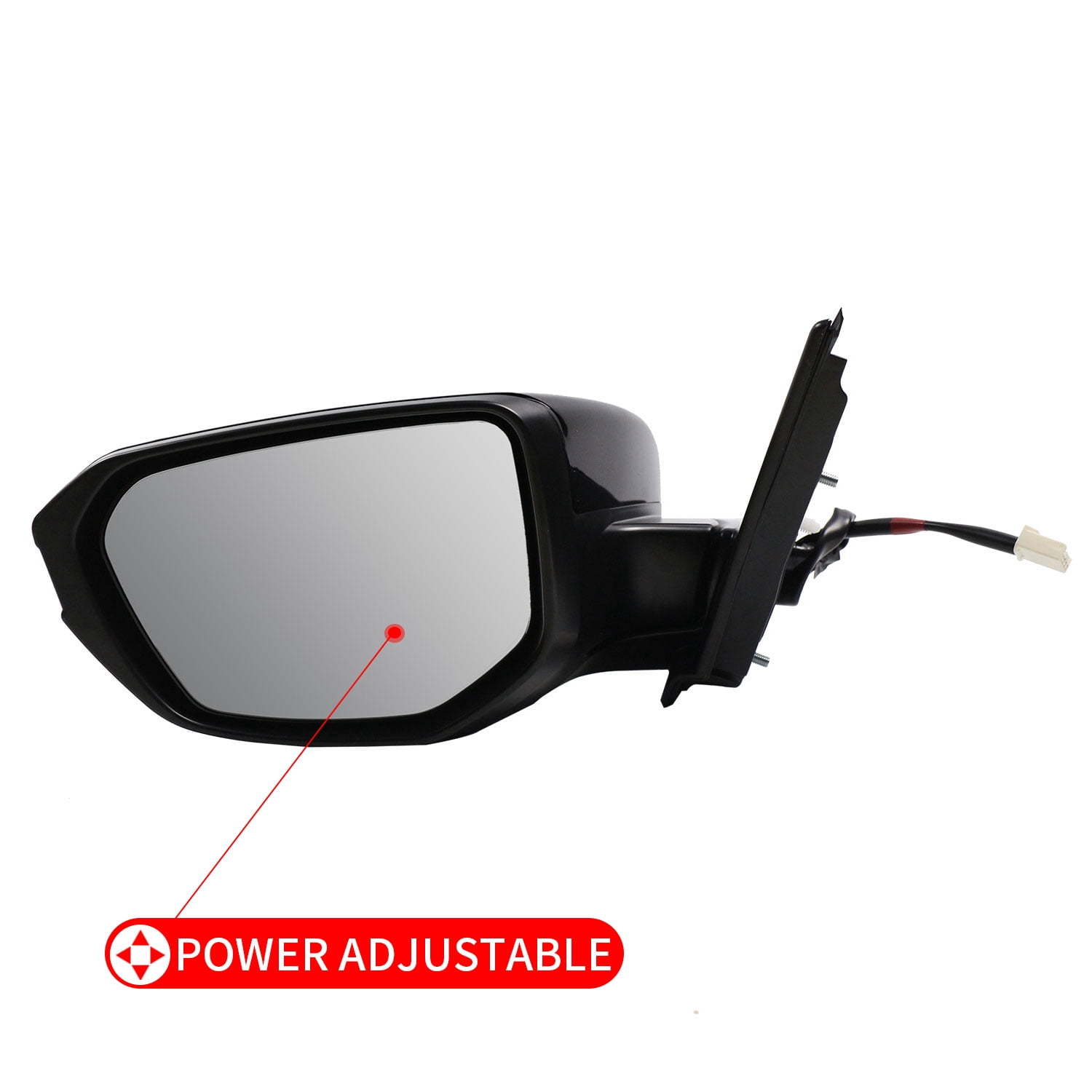 Marretoo Manual Folding Left Driver Side View Mirror for 2016-2023 Honda Civic Power, Black