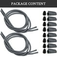 thumbnail image 5 of Endoto 2 Pairs Shoelaces for Hey Dude Elastic Strings Replacement Laces Shoes(Color:Dark Grey,Size:19Inch), 5 of 5