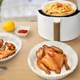 thumbnail image 6 of New for summer! Cumka 50 PCS Air Fryer Disposable Paper Liner, Round Air Fryer Parchment Paper, Non-Stick Baking Paper for Baking Roasting Microwave(7.8 In), 6 of 9