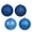 Blue, variant on Vickerman 4" Silver 4-Finish Ball Ornament Assortment, 12 per Box