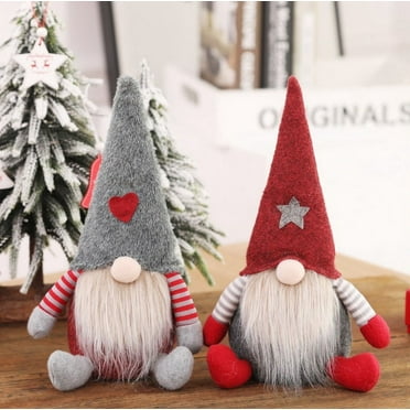BLUEBOX Handmade Holiday Gnome, Swedish Tomte, Christmas Elf Decoration, Ornaments, Gifts Swedish Gnomes, Set of 2