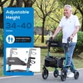 thumbnail image 5 of COSYWILL Rollator Walkers with Seat for Seniors, Foldable 10" Big Wheels All Terrain Rolling Walker,Adjustable Handles, Mobility Walker for Seniors,Blue, 5 of 9