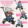 thumbnail image 3 of Qaba Kids Tricycle 4 in 1 Trike with Reversible Seat, Gray, 3 of 9