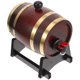 thumbnail image 2 of 1 juego de dispensador de bebidas de barril de vino de madera, cubo de agua de madera de 1 l, cubo de cerveza vintage con estante, 2 of 7