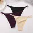 thumbnail image 7 of huanledash Women Panties Triangle Shape Solid Color Soft Low Waist Intimate Anti-septic Adjustable Straps Seamless Stretchy G-string for Inner Wear, 7 of 7