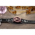 thumbnail image 5 of Crossbone and Skull  Antique Copper Color Wide Band Bike Gothicr Glow in Dark Hands Two Styles Watch-354, 5 of 5