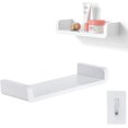 thumbnail image 1 of Estante De Pared Para Baño, Estante De Ducha Adhesivo, Estante Flotante, Estante De Almacenamiento De Ducha, Fijo, Se Puede Utilizar En Baños,White,32*11*7cm, 1 of 5