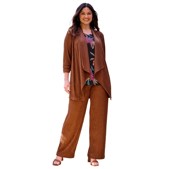 Catherines Women's Plus Size Anywear Textured Cascade Jacket
