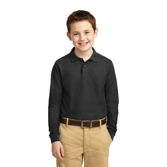 Port Authority Youth Long Sleeve Silk Touch Polo. Y500LS