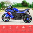 thumbnail image 5 of 12V Electric Motorcycle for Kids 3-5 Years Old, 4 MPH Top Speed, LED Lights, Bluetooth Music, Battery Powered, Blue, 5 of 8