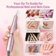 thumbnail image 4 of Sentryse Electric Nail Drill Machine 45000RPM Professional Rechargeable Nail File with LCD Display & Base & 7 Bits, Nail Drill Kit for Manicure, Pedicure, Acrylic Nails Gel Polishing, Pink, 4 of 11
