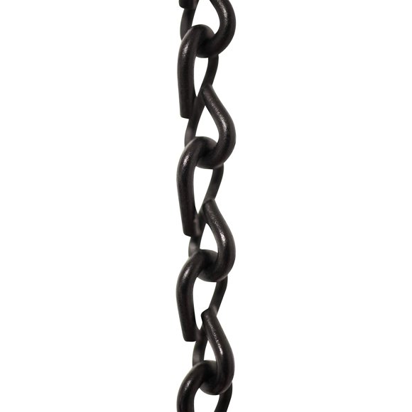 RCH Hardware CH-S51-16-BLK Steel Basket Chain 15 Gauge, Black (1 Foot)