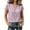 Purple, variant on Tqcoqu Womens Cotton Linen Button Down Shirts,Casual Short Sleeve Solid Summer Blouses Tops with Pocket,Black Women's M-XXXL