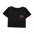 thumbnail image 3 of Camiseta corta suelta para mujer, trajes de verano, camiseta recortada de moda para viajes de vacaciones y trabajo SG, 3 of 7