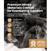 Everlasting Comfort Luxury Polyester Throw Blanket - Soft, 65”x50” (Black)
