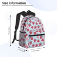thumbnail image 4 of Daiia Strawberries School Backpack for Men Women, Unisex Large Waterproof Bookbag Schoolbag Casual Daypack for High School/College/Teens/Travel/Work Black, 4 of 8