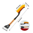 thumbnail image 3 of Cinvoph 26" Snow Brush & Ice Scraper for Car Windshield - Ergonomic Foam Grip, Scratch-Free Winter Tool for Cars Trucks SUVs, Compact Storage & Efficient Snow Ice Removal, Orange, 3 of 4