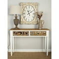 thumbnail image 3 of DecMode 32" x 47" Brown Wood Farmhouse Console Table, 3 of 9
